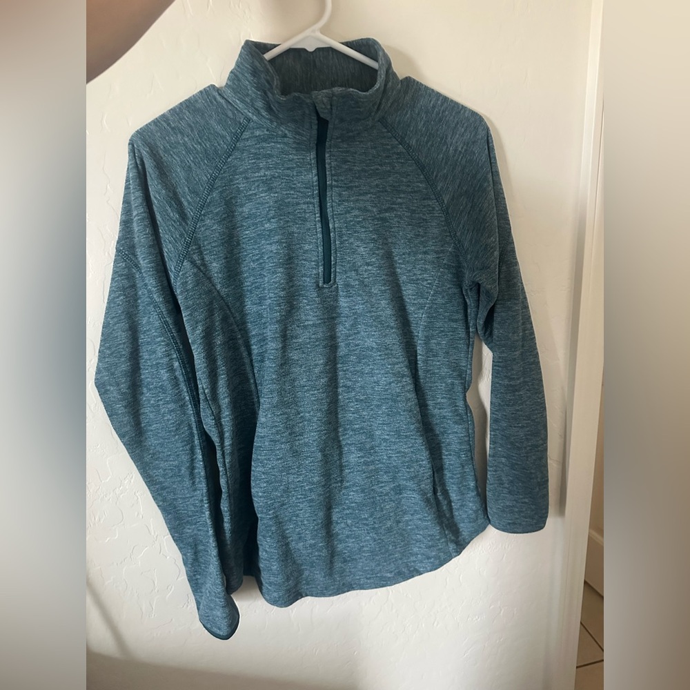 Teal Quarter-Zip Pullover